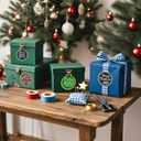 2 x Christmas Stickers for Envelope Seals Cards Making Crafts 2 Inch Round Happy Holiday Christmas Label Card Vinyl Stickers for Mailing Baked Goods Gifts Decorative Bag (ho168)