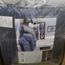 Madison Park Cozy Comforter Set Casual Modern Design All Season, Matching Bed Skirt, Decorative Pillows, Queen(90"x90"), Blue Grey, 7 Piece (MP10-1636)
