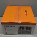 Toaster 4 Slice, Dual Independent Controls, Extra Wide Slot Toasters for Bagel, Bread, Waffles, 7 Shade Settings, 4 Main Functions, Removable Crumb Tray, 1500 Watts, Brushed Stainless Steel