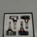 9005 H11  Bulbs Combo,Upgraded 900% 90000LM Brightest 1:1 Halogen Size H11 9005 Bulbs with Cooling Fan 80000hours Lifespans Super Bright H11 9005 Fog Light Bulbs(Pack of 4)