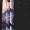 FireNova Designed for iPhone 15 Case, Silicone Upgraded [Camera Protection] Phone Case with [2 Screen Protectors], Soft Anti-Scratch Microfiber Lining Inside, 6.1 inch, Black