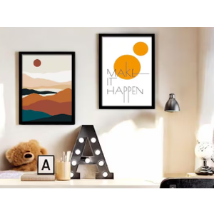 Picture Frames Black 2 Pack Solid Wood Wooden Grain Photo Frame Display Picture, Black  2\' x 1.5\'