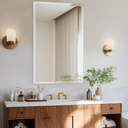 CLBA 22x30 inch Beveled Bathroom Mirror, Rectangle Frameless Mirror, 1" Polished Beveled Edge Wall Mirror, Beveled Square Mirror for Bathroom, Living Room, Bedroom