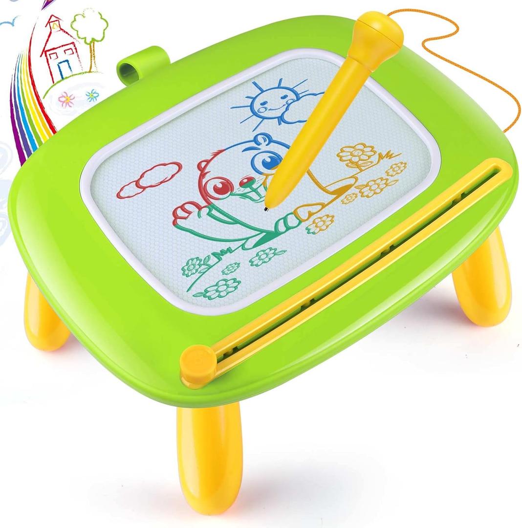 Smasiagon Toddler Girl Boy Toys,Magnetic Drawing Board for Toddlers,Early Learning Doodle Board Writing Painting Sketch Pad, Birthday Easter Valentines Day Gifts for 1 2 3 Year Old (Green)