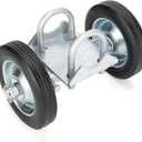 6" Rolling Gate Wheel Carrier Heavy Duty for Driveway Chain Link Fence, Gate Supporter Wheel Caster for Metal Tube Gates, Gate Helper Wheel for Swing Sliding Gate, 600lb Capacity