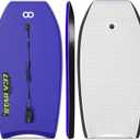 Bodyboard 33-inch/37-inch/42-inch Premium IXPE Body Board with Coiled Wrist Leash, Super Lightweight EPS Core and HDPE Slick Bottom, Perfect Surfing for Kids Teens and Adults