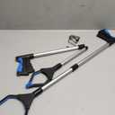 2024 Upgrade Grabber Reacher Tool, 360 Rotating Head, Wide Jaw, 32" Foldable, Lightweight Trash Claw Grabbers for Elderly, Reaching Tool for Trash Pick Up Stick, Litter Picker, Arm Extension (Blue3)