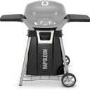 Napoleon BBQ Grill Accessory, TravelQ Stand for PRO285, Stainless Steel Condiment Tray, Integrated Bottle Opener, Concealed Propane Storage, Removable Side Shelves, All-Season Wheels