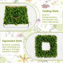Boxwood Wreaths for Front Door Decor, 20" Artificial Greenery Square Wreath Decorations for Spring Summer Home Door Window Outside Wall Indoor Outdoor Porch and Birthday Wedding Party