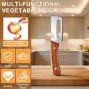 Multi-Functional Vegetable Peeler for Kitchen, With Wooden Handle and Bottle Opener, Comfortable and non-slip handle Stainless Steel Blade Easy to Clean for Fruit Potato Pumpkin Papaya (2 PCS)
