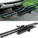 600LBS Steel Motorcycle Scooter Dirtbike Carrier Hauler Hitch Mount Rack Ramp Anti Tilt