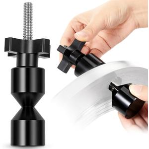 Kingdder 2 Pcs 1 1/2" Aluminum Two Hole Pins with Quick Knobs 2 Hole Flange Alignment Pins Pipefitter Tool for Pipe Installation, Black