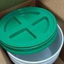GAMMA2 Gamma Seal Lid - Pet Food Storage Container Lids - Fits 3.5, 5, 6, & 7 Gallon Buckets, Green, Made in USA