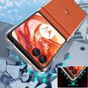 for Motorola Razr 2025 Case, Moto razr 2025 Case Compatible with Magsafe, Built-in 3-Ways Metal Kickstand & Strong Magnetic Ring, PC Back + TPU Bumper Protection Phone Cover (Clear)