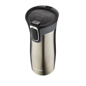 Contigo West Loop Stainless Steel Travel Mug with AUTOSEAL Lid, 16 Oz., Stainless Steel/Black