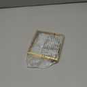 REDHUGO Double Glass Frame for Pressed Flowers Handmade, Tabletop Photo Frame for Floating Picture and Flower Press, Simple, Metal Geometric, Square, Gold, 4x4 Inches