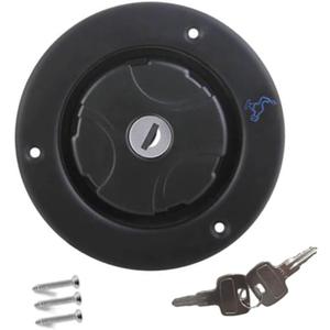 Water Locking Cap, 1 PC RV Fresh Water Locking Cap Replacement, RV Water Filler with Lock Compatible with Most Camping Trailer RV (Black)