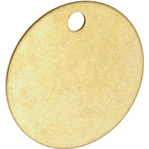 Brady Blank Valve Tags - Round Brass Tags, 1-1/2" Diameter, B-907 - 23210 , 25 count (pack of 1)