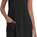 Ekouaer Waffle Robes For Women Bath Wraps Lightweight Knee Length Soft Shower Robe with Pocket Black M