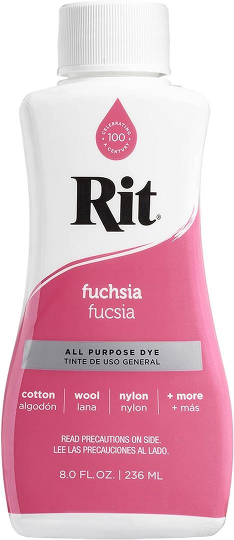 Rit All-Purpose Liquid Dye, Fuchsia (3 Count (Pack of 1))