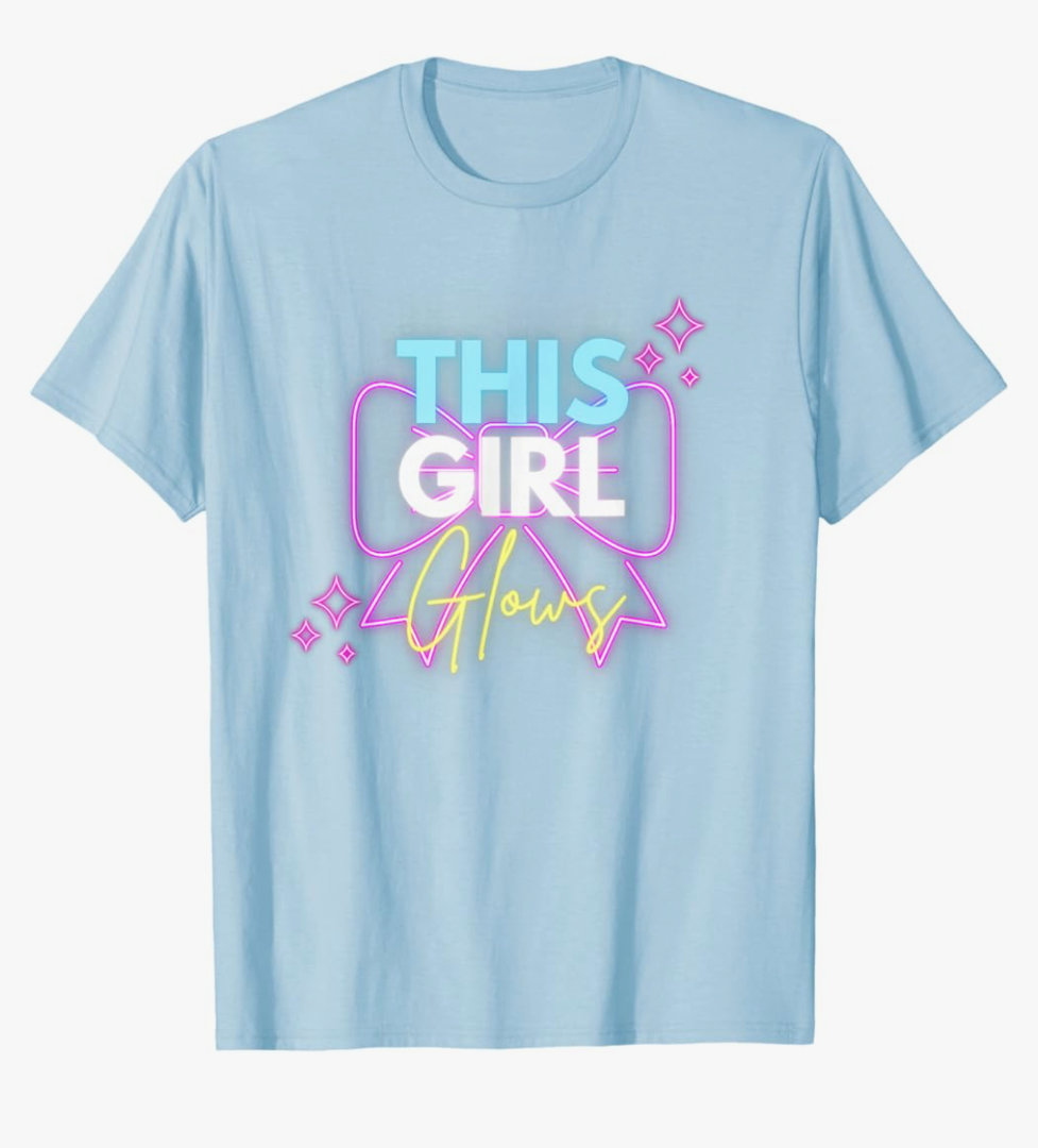 This Girl Glows for Kids Tie Dye Bright Colors 80's and 90's T-Shirt Kids, Size 8