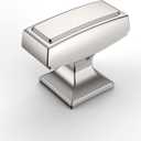 Amerdeco 10 Pack Brushed Satin Nickel Cabinet Knobs 1.4 Inch(35mm) Single Hole Cabinet Handles Dresser Knobs Drawer Knobs and Pulls for Bathroom Cabinets ZH0010