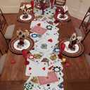 Yinkin Casino Theme Party Decorations Linen Poker Chip Table Runners 70 x 12 Inch Las Vegas Night Theme Decorations Table Runners for Casino Parties Birthday Bachelorette Playing Card Party Supplies