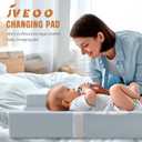 Vegan Leather Baby Changing Pad, Waterproof & Wipeable Soft Diaper Changing Mat 32 x 16.6" Comfortable Infant Changing Station for Dresser & Table