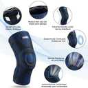 NEENCA Knee Brace for Knee Pain Relief, Medical Knee Support with Patella Pad & Side Stabilizers, Compression Knee Sleeve for Meniscus Tear, ACL, Arthritis, Joint Pain, Runner, Sport, Size: XXX-Large