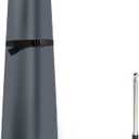 Patio Umbrella Cover, Waterproof Umbrella Covers for 7ft to 9ft Outdoor Umbrellas Market Parasol Covers with Push Rod, Gray