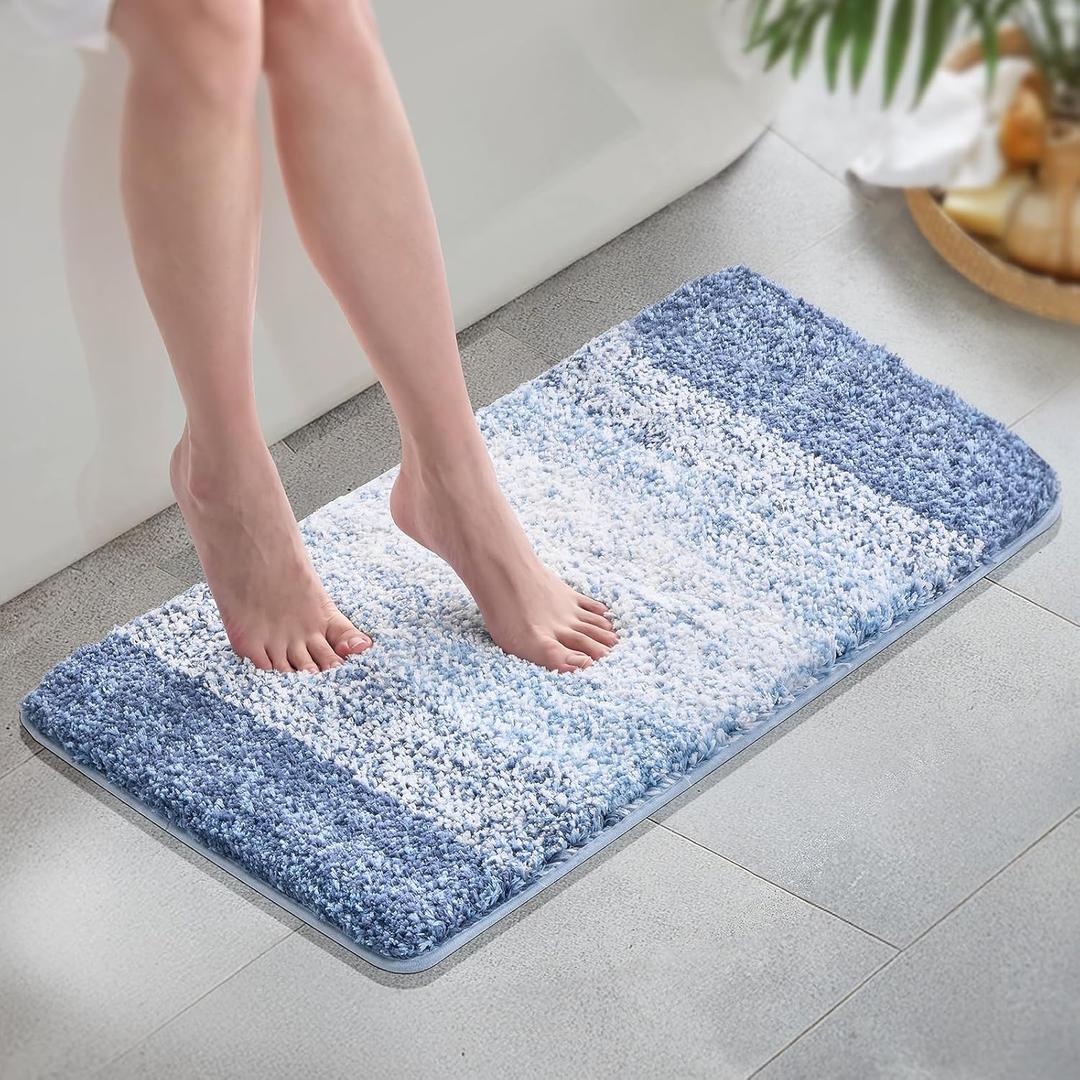 VEVOR Bathroom Rugs 30"x20" Bath Mat, Super Absorbent and Soft Microfiber Bathroom Mat with Non-Slip TPE Backing, Machine Washable and Quick Dry Bath Rugs, Bath Mats for Bathroom, Tub and Shower Floor (1'8" x 2'6" (Rectangular))