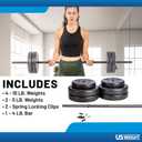 US Weight Barbell Set for home gym workout - Made in USA, Essential Home Gym Equipment for Strength Training