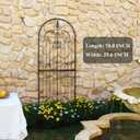 Garden Trellis for Climbing Plants 70.8" H x 25.6" W Metal Wrought Iron Outdoor Wall Panel for Vines Flowers Elegant Accent Decorative Garden Structure