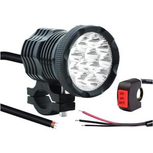 12-60V Motorcycle Spot Light Drving Light 18W 2500LM 12 LEDs Off Road Work for ATV Bike Race 4x4Pickup Boat Truck Trailer.1-Pack. (White)