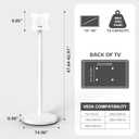Small Mobile TV Stand for Most 10-48 Inches TV,Rolling TV Cart with Height Adjustable,10 Tilt, 360Swivel, 30Leveling,Max VESA 200X200mm,for Live Streaming,Home,Office (White, Style 1)