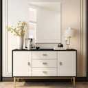 Mirrorons Bathroom Vanity Mirror 28" x 36", Frameless Mirror with Polished Edge, Hangs Horizontally or Vertically. Upgraded Shatterproof Bathroom Mirror for Wall.
