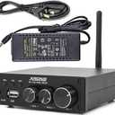 XRONG TC12D Bluetooth 5.2 Stereo Audio Receiver Amplifier 2.1 CH Mini Hi-Fi Class D TDA7498E Integrated Amp 320 Watts U-Disk Player for Home Passive Speakers Powered Subwoofer with Power Supply