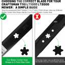 Grasscool 138971 Blades for Craftsman 42 inch Mower with 5-Star Mounting Pattern LT1000 LT2000 T110 YT3000 42'' Deck Cut Zero Turn Riding Repalce 532138971