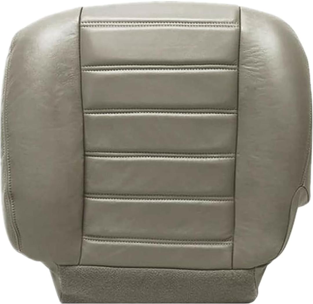 SecosAutoparts Driver Side Bottom Synthetic Leather Seat Cover Gray Compatible with Hummer H2 2003 2004 2005 2006 2007