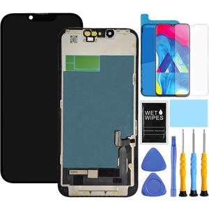 for iPhone 13 Screen Replacement for iPhone 13 Screen Replacement kit for iPhone 13 A2482 A2631 A2634 A2635 A2633 LCD Display digitizer Touch Screen Assembly with Repair Tools Black