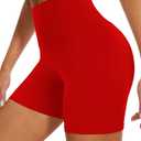 Red Women's Workout Yoga Shorts M, 