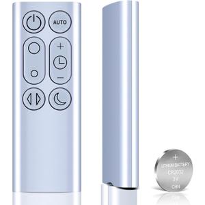 Replacement Fan Remote Control Compatible for Dyson DP01 DP03 TP02 TP03 Pure Cool Link Purifying Fan, Part Number 967400-01 (Sliver Color with Battery) (Silver)