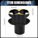 Cup Holder, 2.36" Car Center Console Armrest Add-On Cup Holder Plastic Carbon Fiber Pattern Black Gold Tone, 1 Pc