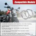 Harley Gasket & Chrome Flange Kit with NutsClips & Washers - Compatible with Big Twin Sportster 883 1200 XL883 XL1200. Dyna FXD FXDWG, FLST FLT FXR, Softail Touring Bobber Chopper 200 (Silver)