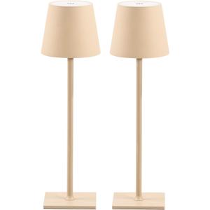 CHLORANTHUS 2 Pack Cordless Table Lamps, 3 Colors Stepless Dimming, 5000mAh Rechargeable Battery LED Desk Lamp for Bedroom/Couple Dinner/Desk/Cafe/Dining Room/Terrace