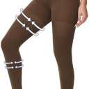 beister Medical Compression Pantyhose for Women & Men, 20-30mmHg Graduated Support Tights, Opaque Footless Waist High Compression Stockings & Leggings for Varicose Veins, Edema, Flight, DVT, S-M