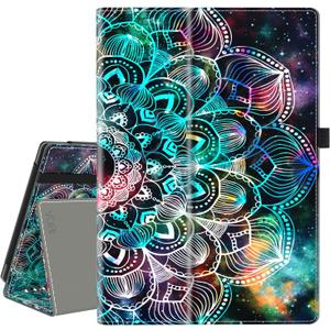 VORI Case for All-New Amazon Kindle Fire HD 10 Tablet and Fire HD 10 Plus (13th/11th Generation 2023/2021 Release) 10.1" - Slim Folding Stand Folio Cover with Auto Wake/Sleep & Hand Strap, Mandala