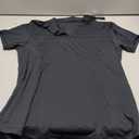 Obla Women's Golf Polo Shirt V-Neck Short Sleeve Collarless Quick Dry Tennis Running T Shirt Golf Tops for Women (Black, M)