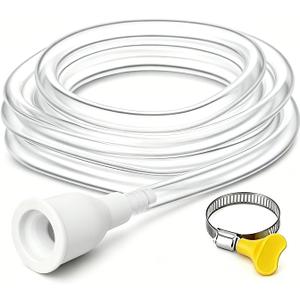 6 FT Faucet Hose Adapter for Sink, Transparent PVC Extra Long Hose and Faucet Connector with Hose Clamp for Bucket, Garden, Sink, Pet Bathing