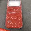 iPhone 17 Pro case Polka Dot Red Protectind Case for Ip 17 Pro, Red with White Dots